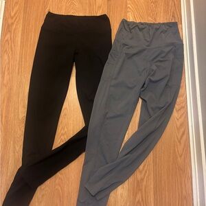 Women's Black and Gray Leggings